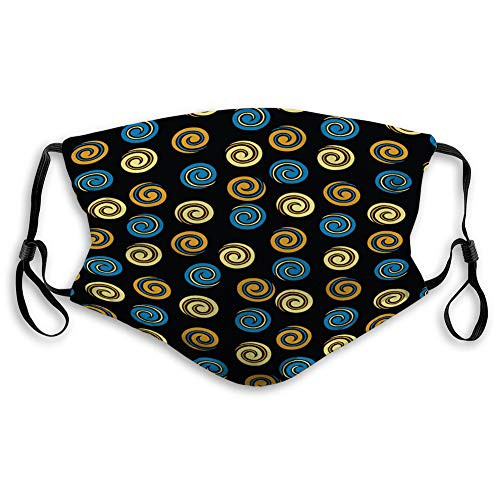 P.Scott Adjustable Elastic Band Mouth Covers for Women Men Kids Abstract Ornate Background Sport Covers