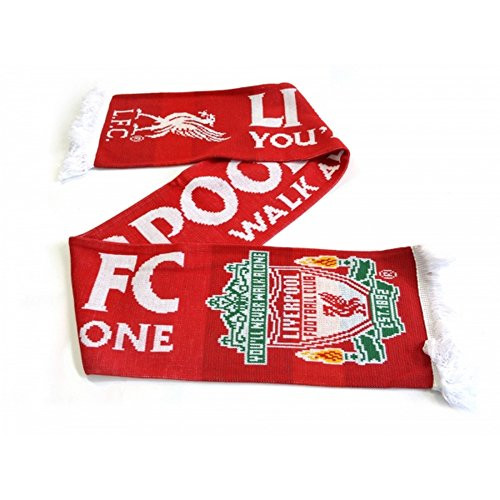 Liverpool FC Official Gold Standard 2018 Jacquard Knit Scarf _One Size_ _Red White_