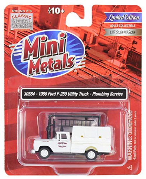 Mini Metals _ 1960 Ford F_250 Utility Truck _Plumbing Service__ 1 87 Scale