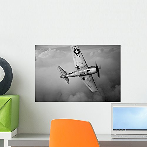Grumman F6f Hellcat Fighter Wall Mural by Wallmonkeys Peel and Stick Graphic _18 in W x 12 in H_ WM54503