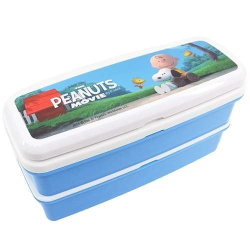 OSK Peanuts Snoopy " the PEANUTS MOVIE" 2-staged Lunch box Dishwasher correspondence w/Chopsticks PW-8 from Japan