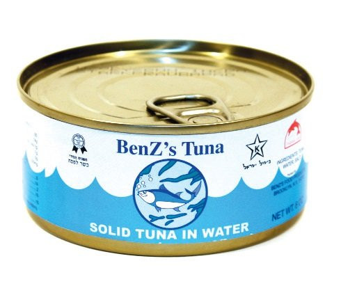 Benz's Solid Tuna in Water_ 6 Ounce Easy Open Pull_Top Lids_ Kosher and Kosher for Passover _3 Pack_