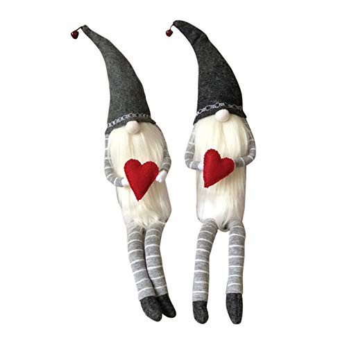 Valentines Day Gnome Plush Elf Decorations _Mr and Mrs Handmake Scandinavian Tomte for Valentine's Day Table Ornament_ Valentine's Present_ 2PCS Valentines Day Dall _C_