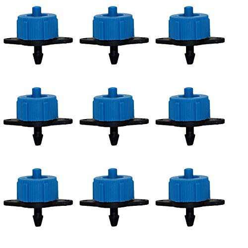 LXcom 50 Pack 1 GPH Drip Emitters Pressure Compensating Irrigation Drippers 4L H Irrigation Emitter Sprinkler Drippers Connect 4mm 7mm Hose for Home Gardening Vegetables _Blue_ LXcom 50 Pack 1 GPH Drip Emitters Pressure Compensating Irrigation Drippers 4L H Irrigation Emitter Sprinkler Drippers Connect 4mm 7mm Hose for Home Gardening Vegetables _Blue_