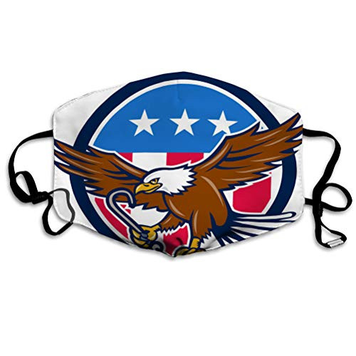 NYNELSONG Face Cover Washable Mouth Covers American Eagle Clutching Towing j Hook USA Flag Sport Covers