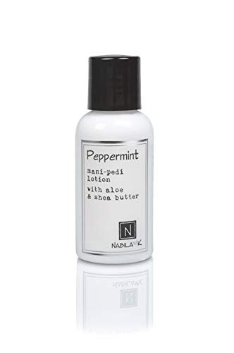 Nabila K_ Mani_Pedi Lotion_ Peppermint with Aloe  and  Shea Butter_ 2.4 oz