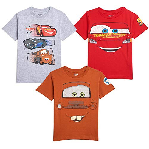 Disney Lightning McQueen Toddler Boys 3 Pack Short Sleeve Graphic T_Shirt Cars 3T Disney Lightning McQueen Toddler Boys 3 Pack Short Sleeve Graphic T_Shirt Cars 3T