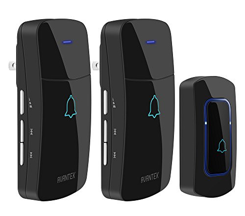 Wireless Doorbell, AVANTEK Waterpoof Door Bell Chime Operating at 1300 Feet with 52 Melodies, 5 Volume Levels & LED Flash Wireless Doorbell, AVANTEK Waterpoof Door Bell Chime Operating at 1300 Feet with 52 Melodies, 5 Volume Levels & LED Flash