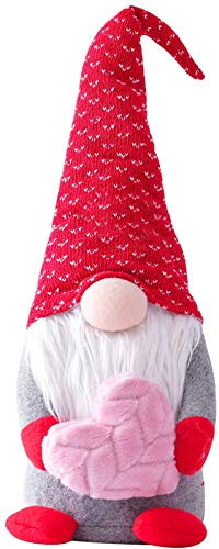 HYISHION Valentines Day Gnomes Set_ Plush Knitted Happiness Doll Figurine Ornaments Tomte_ Faceless Santa Doll Valentines Day Decorations for Valentine's Gifts_Male_L