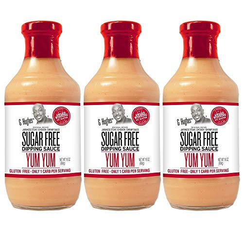 G Hughes Sugar Free Yum Yum Dipping Sauce _3 pack_ _ Sriracha Mayo with Lemon Zing that s Gluten_Free_ Low Carb _ Fits Reduced Sugar Lifestyles_ Low Carb Keto Friendly