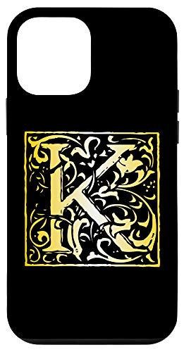 iPhone 12 mini Letter K Initial Monogram Personalized Name Gifts Floral Case