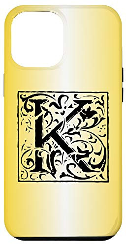 iPhone 12 Pro Max Letter K Initial Monogram Personalized Name Gifts Floral Case