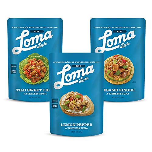 Loma Linda Tuno _ Plant_Based _ 3 Flavor Variety Pack _3 oz._ _Pack of 6_ Loma Linda Tuno _ Plant_Based _ 3 Flavor Variety Pack _3 oz._ _Pack of 6_