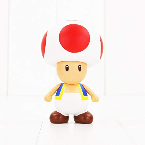 F and J Super Mario Toad Action Figure Toy_7cm x 14cm_ Multicolor_