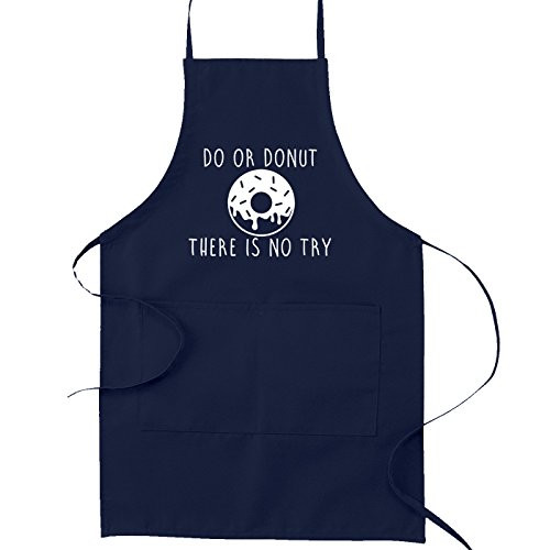 Do or Donut There is No Try Yoda Funny Parody Cooking Baking Kitchen Apron - Navy Blue