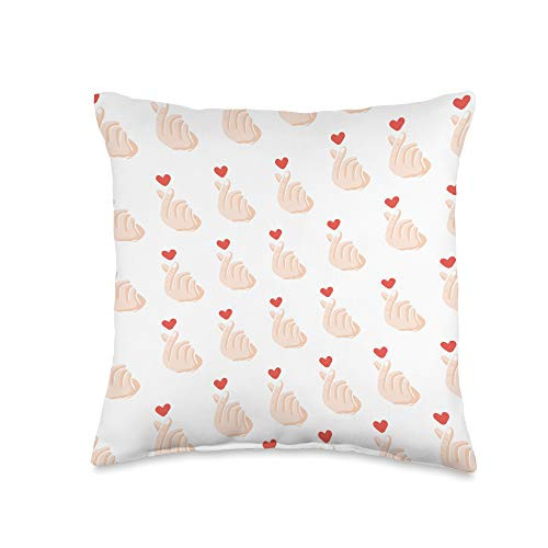 Funny Kpop Fashion K_pop Pattern Merch Kpop Merchandise South Korea Gift Throw Pillow_ 16x16_ Multicolor