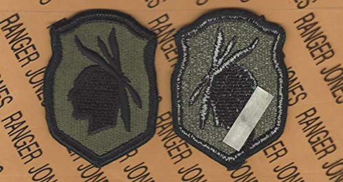 US Army 98th Infantry Division OD Green  and  Black BDU Uniform Patch m e
