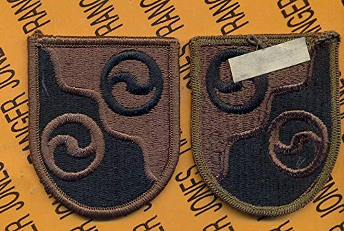 US Army 2nd Transportation Brigade OD Green  and  Black SSI Patch m e