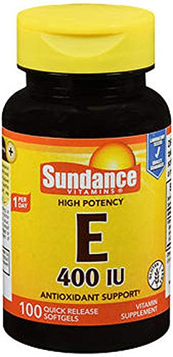 Sundance Vitamins High Potency E 400IU _ 100 Softgels_ Pack of 3