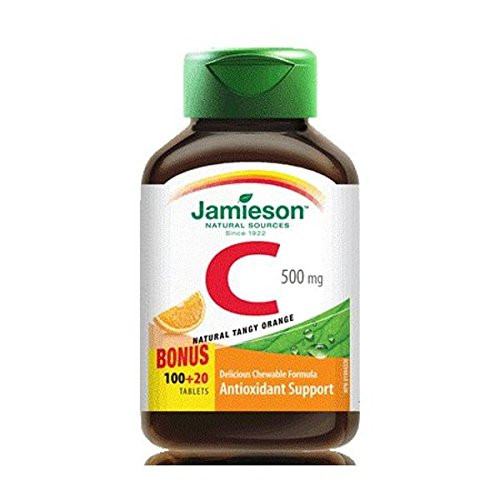 Vitamin C 500 mg Chewable Orange Bonus _120 tabs Brand  Jamieson Laboratories