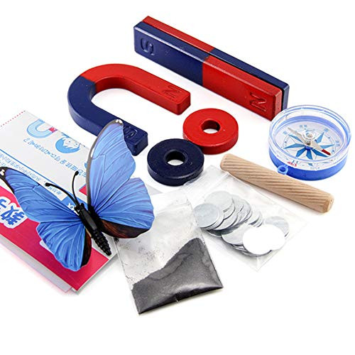 PandaLily Developmental Toy Bar Ring Horseshoe Compass Magnets Physics Science Experiment Tools Kids Toy L