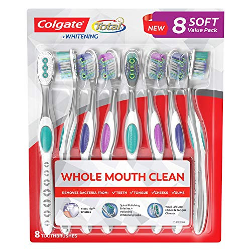 Colgate Total  Plus  Whitening Toothbrush_ Soft _8 Pack_