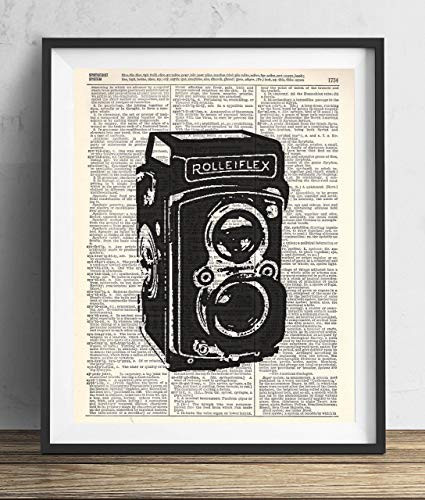 Vintage Camera _ 3_ Upcycled Dictionary Art Print 8x10