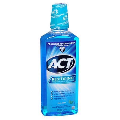ACT Restoring Anticavity Fluoride Mouthwash Cool Mint 18 oz _Pack of 3_