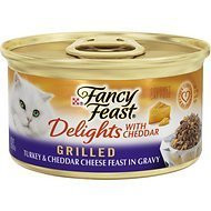 Fancy Feast DelightsCheddar Grilled Turkey  and  Cheddar Cheese Feast in Gravy Cat Food_ 3 oz_ 24 Cans