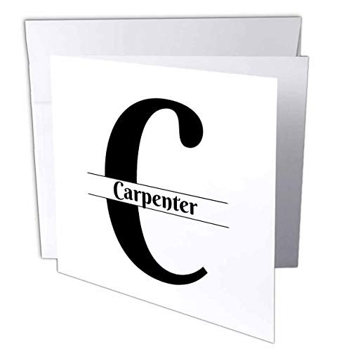 3dRose BrooklynMeme Monograms _ Bold Script Monogram C Carpenter _ 6 Greeting Cards with envelopes _gc_304748_1_