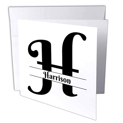 3dRose BrooklynMeme Monograms _ Bold Script Monogram H _ Hayes _ 6 Greeting Cards with envelopes _gc_304996_1_