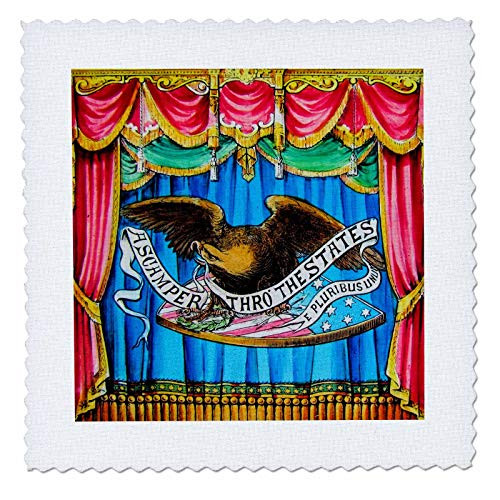 3dRose Magic Lantern Slide A SCAMPER THROUGH THE STATES 1893 E. _ Quilt Squares _qs_334932_4_