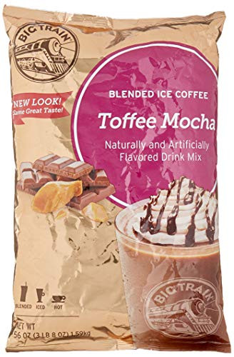 Big Train Blended Ice Coffee_ Toffee Mocha_ Powdered Instant Coffee Drink Mix_ 3 Pound _Packaging May Vary_