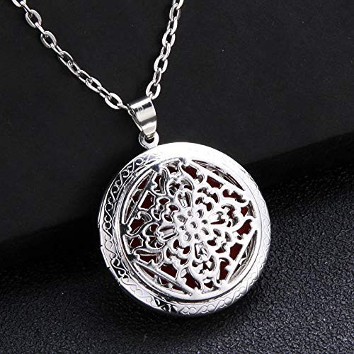 Open Vintage Aroma Box Pendant Necklace 