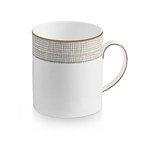 Wedgwood 40030721 Gilded Weave Mug, 15 oz, White