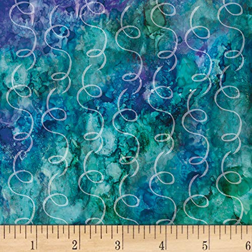 Studio E Coffee Break Swirl Texture Blue Quilt Fabric