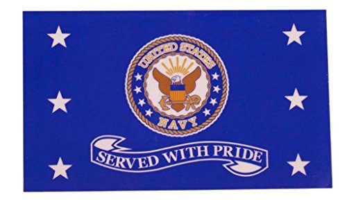 K's Novelties Wholesale Lot 12 USN Navy Served with Pride 3 inch x4 inch  Flag Decal Bumper Sticker