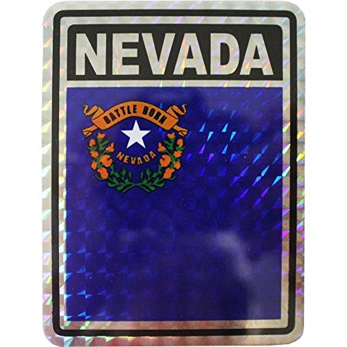 K's Novelties Wholesale Lot 12 State of Nevada Flag Reflective Decal Bumper Sticker