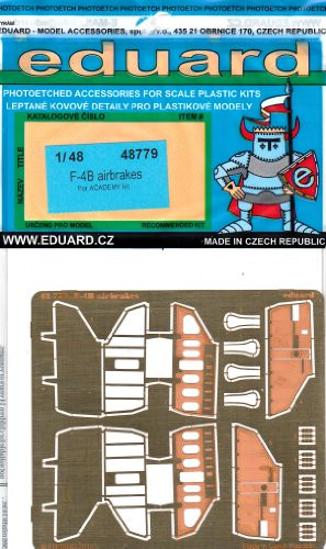EDU48779 1 48 Eduard PE _ F_4B Phantom Airbrakes Set _for the Academy model kit