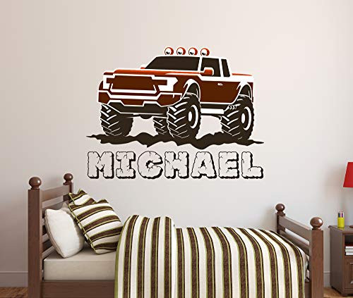 Custom Monster Truck Name Wall Decal _ Trucks Wall Decals _ Nursery Wall Decals _ Trucks Decor _ Baby Nursery Art Decor Vinyl Sticker _20 inch W x 16 inch H_ Custom Monster Truck Name Wall Decal _ Trucks Wall Decals _ Nursery Wall Decals _ Trucks Decor _ Baby Nursery Art Decor Vinyl Sticker _20 inch W x 16 inch H_