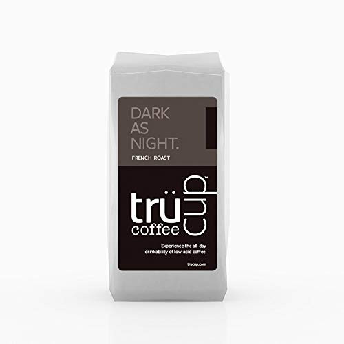 trUcup Low Acid Coffee_ Dark as Night French Roast _ Whole Bean_ 12 oz_ Smooth_ Dark Roast_ Can Be Gentle on the Stomach