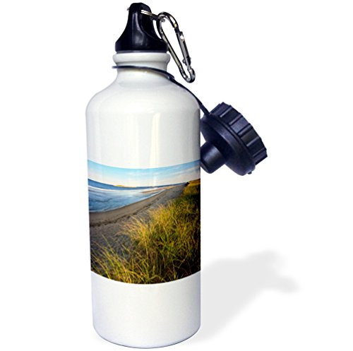 3dRose wb_90715_1"Dune grass, Popham Beach State Park, Maine US20 JMO1204 Jerry and Marcy Monkman" Sports Water Bottle, 21 oz, White