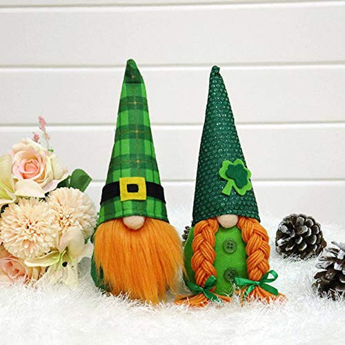 Set of 2 Irish Gnomes St. Patrick s Day Gifts Leprechaun Nordic Swedish Nisse Spring March Gnome Plush Scandinavian Tomte Elf Dwarf Home Party Handmade Ornaments