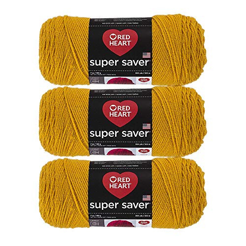 Red Heart Bulk Buy Super Saver Yarn _3_Pack_ Gold E300_321