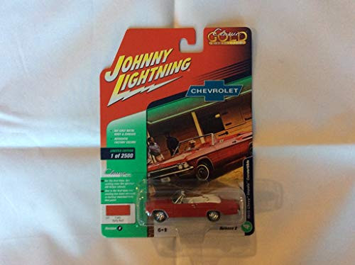 Johnny Lightning JLCG014 Classic Gold VER B 1965 Chevy Impala Convertible Red