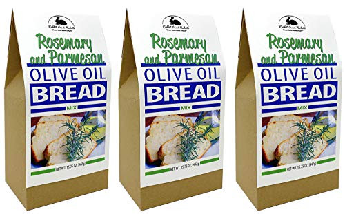 Rabbit Creek Olive Oil Bread Mix Pack of 3  Rosemary and Parmesan Bread Mix _ Quick and Easy Gourmet Bread Mix
