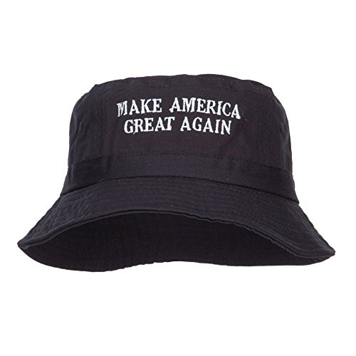 e4Hats.com Make America Great Again Embroidered Bucket Hat _ Black M_L