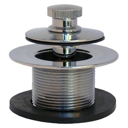 LASCO 03-4765 Sayco Fine Thread Bathtub Strainer Assembly with Lift and Spin Stopper, 1 1/4-Inch, Chrome Plated Finish