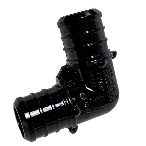25 Pieces XFITTING 3 4 inch  Pex Elbow Poly Alloy Elbow_ Plastic Elbow _ Crimp Pex B_ Lead Free_ Black_ 25 Packs
