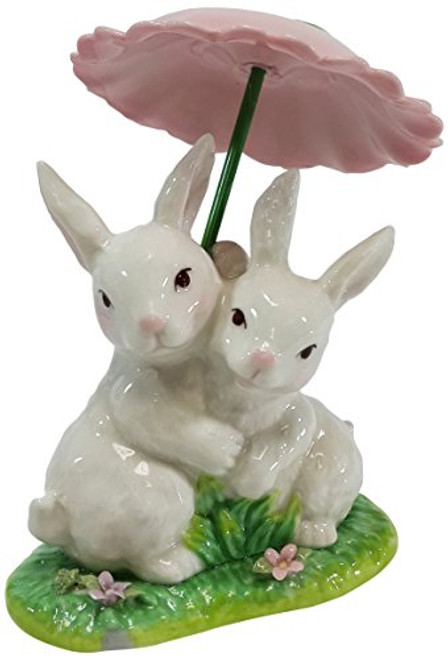 Cosmos Gifts 20877 Ceramic Rabbit Figurine, 4-1/4-Inch